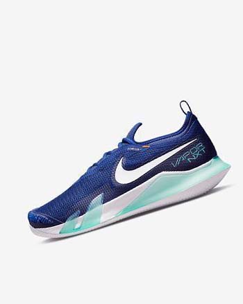 Nike Court React Vapor NXT Azul Rey Oscuro Azules Turquesa Naranjas Blancos | MX 5089
